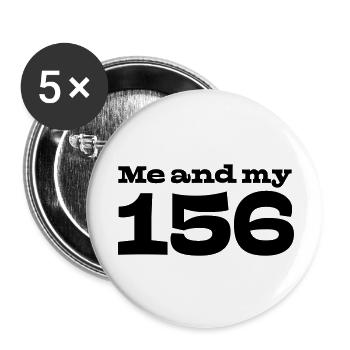 30 Moi et mon 156 - Lot de 5 petits badges (25 mm) - blanc - Devant