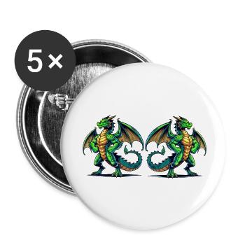 Kite - Buttons small 1''/25 mm (5-pack) - white - Front