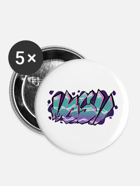 Mosh Graff - Buttons klein 25 mm (5er Pack) - Weiß