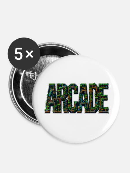 arcade - Buttons klein 25 mm (5er Pack) - Weiß