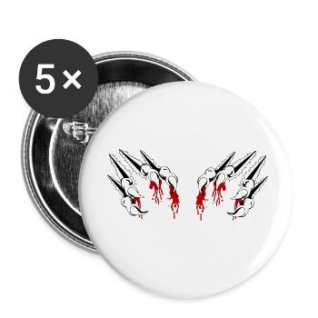 krallen - Buttons klein 25 mm (5er Pack) - Weiß - Vorne