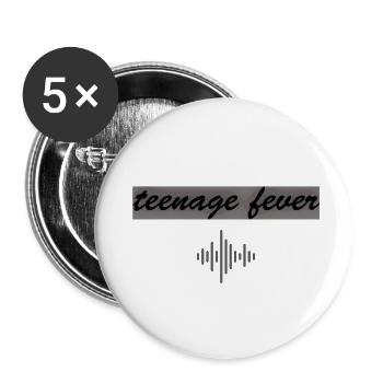 fièvre adolescente. 2.0 - Lot de 5 petits badges (25 mm) - blanc - Devant