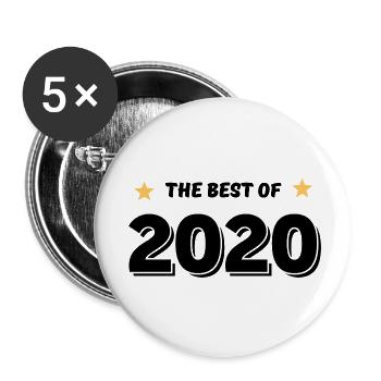 Best of 2020 - Buttons small 1''/25 mm (5-pack) - white - Front