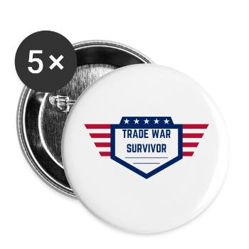 Trade War Survivor - US Edition - Buttons klein 25 mm (5er Pack) - Weiß - Vorne