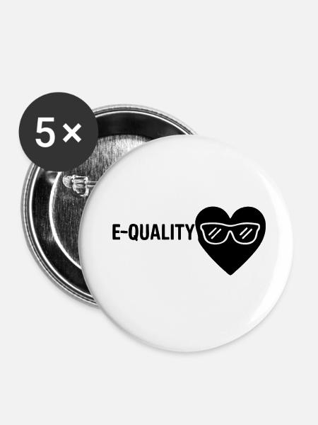 E-QUALITY - Buttons klein 25 mm (5er Pack) - Weiß