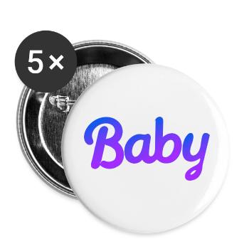 COOL BABY - Buttons small 1''/25 mm (5-pack) - white - Front