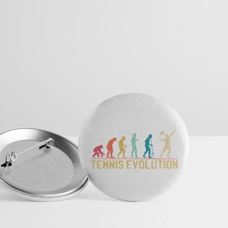Tennis Evolution Evolution Conception graphique Lot de 5 petits badges (25 mm)