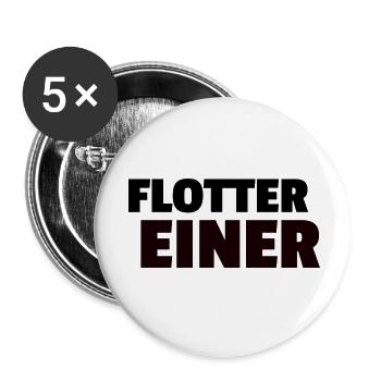 flotter einer - Buttons klein 25 mm (5er Pack) - Weiß - Vorne