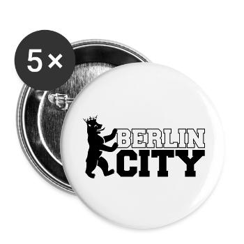 berlin_city_1 - Buttons small 1''/25 mm (5-pack) - white - Front