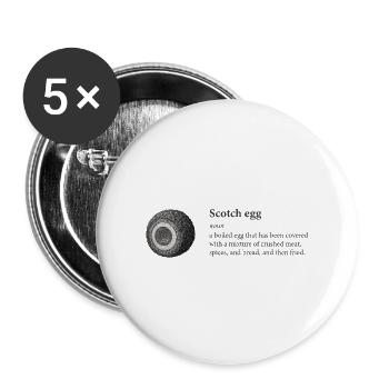 Scotch Egg Dictionary Art Tee - Buttons small 1''/25 mm (5-pack) - white - Front