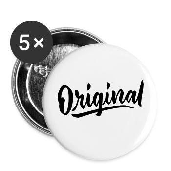 Original Unique Design Exclusive Trendy Creation - Buttons small 1''/25 mm (5-pack) - white - Front