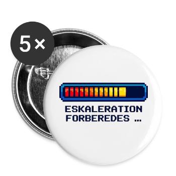 Escalation Shirt for Nerds & Geeks Danish - Buttons small 1''/25 mm (5-pack) - white - Front