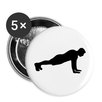 Push-up Fitness Silhouette - Buttons small 1''/25 mm (5-pack) - white - Front