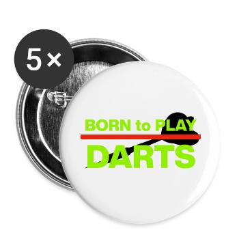 Made for Darts , Neon Edition, Onehundreteighty - Buttons klein 25 mm (5er Pack) - Weiß - Vorne