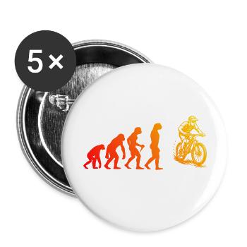Direkte Mountainbike Aussage - Buttons klein 25 mm (5er Pack) - Weiß - Vorne