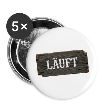 Running – Minimalist Artisan Statement - Buttons small 1''/25 mm (5-pack) - white - Front