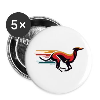 Galgo-Logo Nr12 - Buttons klein 25 mm (5er Pack) - Weiß - Vorne