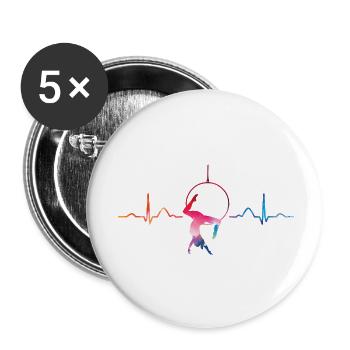 Aerialist Heartbeat Aerial Ring Lyra Air Ring - Buttons small 1''/25 mm (5-pack) - white - Front