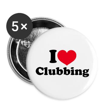 J’adore sortir en boîte - Lot de 5 petits badges (25 mm) - blanc - Devant