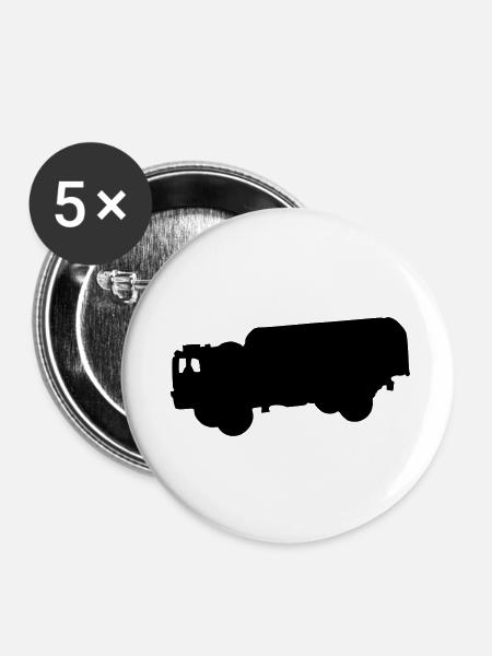 Transporter - Buttons klein 25 mm (5er Pack) - Weiß
