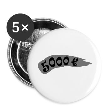 5.000 euro icon - Buttons small 1''/25 mm (5-pack) - white - Front