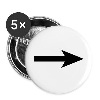 arrow - Buttons small 1''/25 mm (5-pack) - white - Front