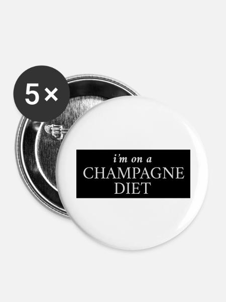I'm on a diet - Buttons klein 25 mm (5er Pack) - Weiß