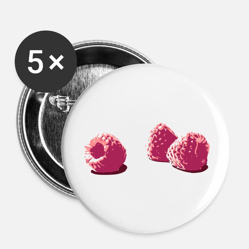 Berries - Buttons klein 25 mm (5er Pack) - Weiß