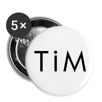 TiM - Buttons klein 25 mm (5er Pack) - Weiß - Vorne