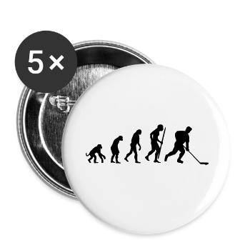 evolution of  hockey_ - Buttons klein 25 mm (5er Pack) - Weiß - Vorne