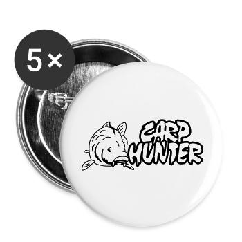 Carp Hunter - Buttons klein 25 mm (5er Pack) - Weiß - Vorne