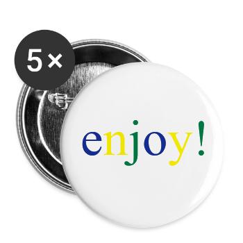 enjoy - Buttons small 1''/25 mm (5-pack) - white - Front