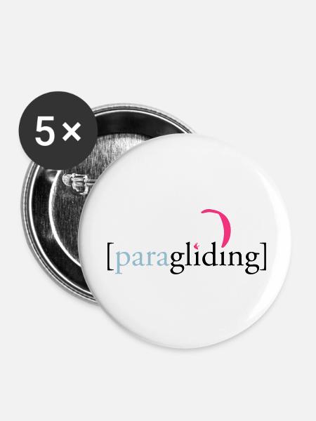 [paragliding] - Buttons klein 25 mm (5er Pack) - Weiß