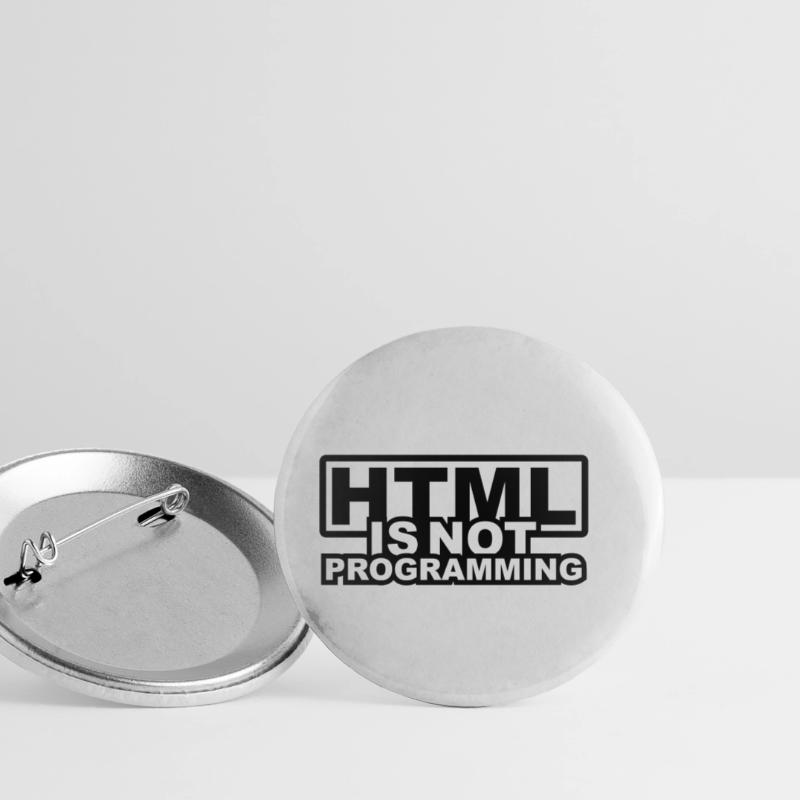 HTML est pas la programmation Lot de 5 petits badges (25 mm)