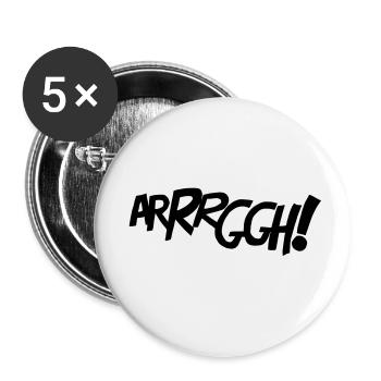 ARRRGGH! - Comic-Style - Buttons klein 25 mm (5er Pack) - Weiß - Vorne