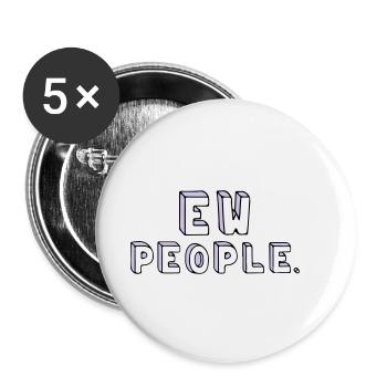 Menschen sind doof. - Buttons klein 25 mm (5er Pack) - Weiß - Vorne