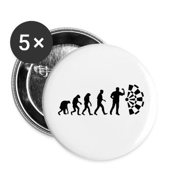 dart evolution - Buttons klein 25 mm (5er Pack) - Weiß - Vorne