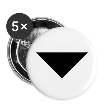 arrow sans down - Buttons klein 25 mm (5er Pack) - Weiß - Vorne