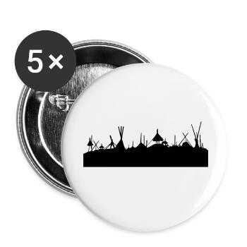 Horizon de tente - Lot de 5 petits badges (25 mm) - blanc - Devant