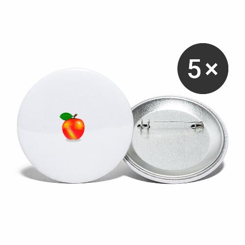 Apfel - Buttons klein 25 mm (5er Pack)