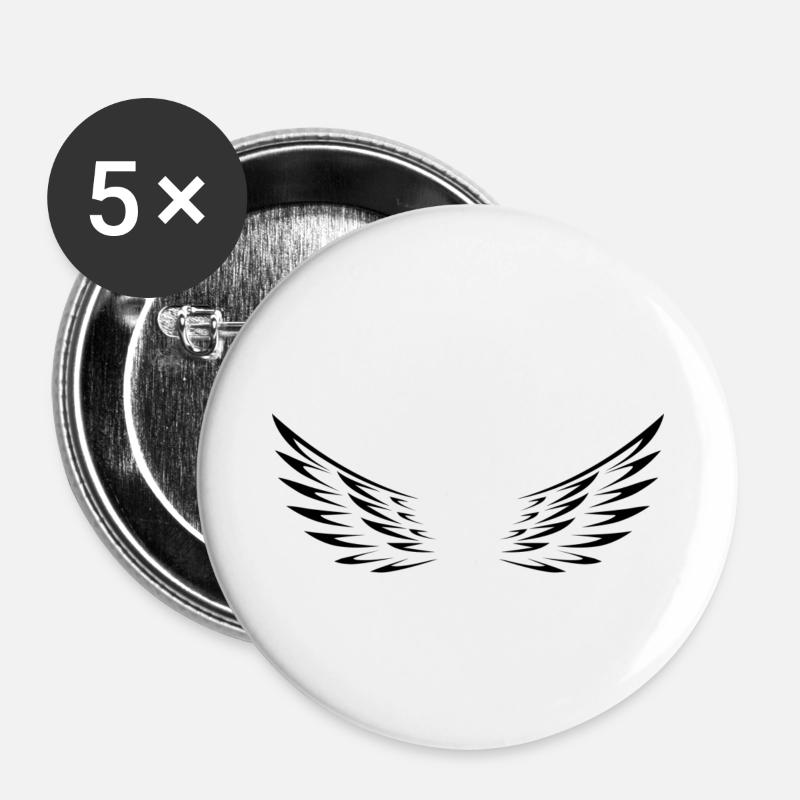 wing - Buttons small 1''/25 mm (5-pack) - white