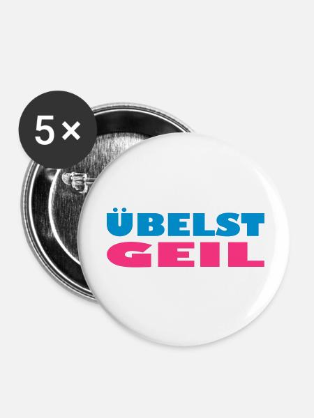 übelst geil leider exit-shirt - Buttons klein 25 mm (5er Pack) - Weiß