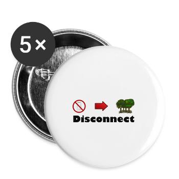couper - Lot de 5 petits badges (25 mm) - blanc - Devant