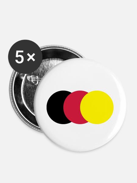 farbige Punkte - Buttons klein 25 mm (5er Pack) - Weiß