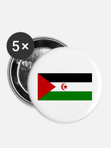 Westsahara-Flagge - Buttons klein 25 mm (5er Pack) - Weiß