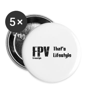 FPV T-Shirt - Buttons klein 25 mm (5er Pack) - Weiß - Vorne