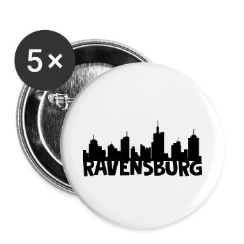 Ravensburg Skyline - Buttons klein 25 mm (5er Pack) - Weiß - Vorne