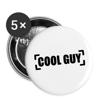 cool_guy_stamp_a1 - Lot de 5 petits badges (25 mm) - blanc - Devant