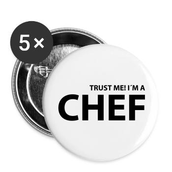 chef - Buttons small 1''/25 mm (5-pack) - white - Front