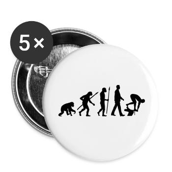 evolution_schwimmer_102012_a_1c - Buttons klein 25 mm (5er Pack) - Weiß - Vorne